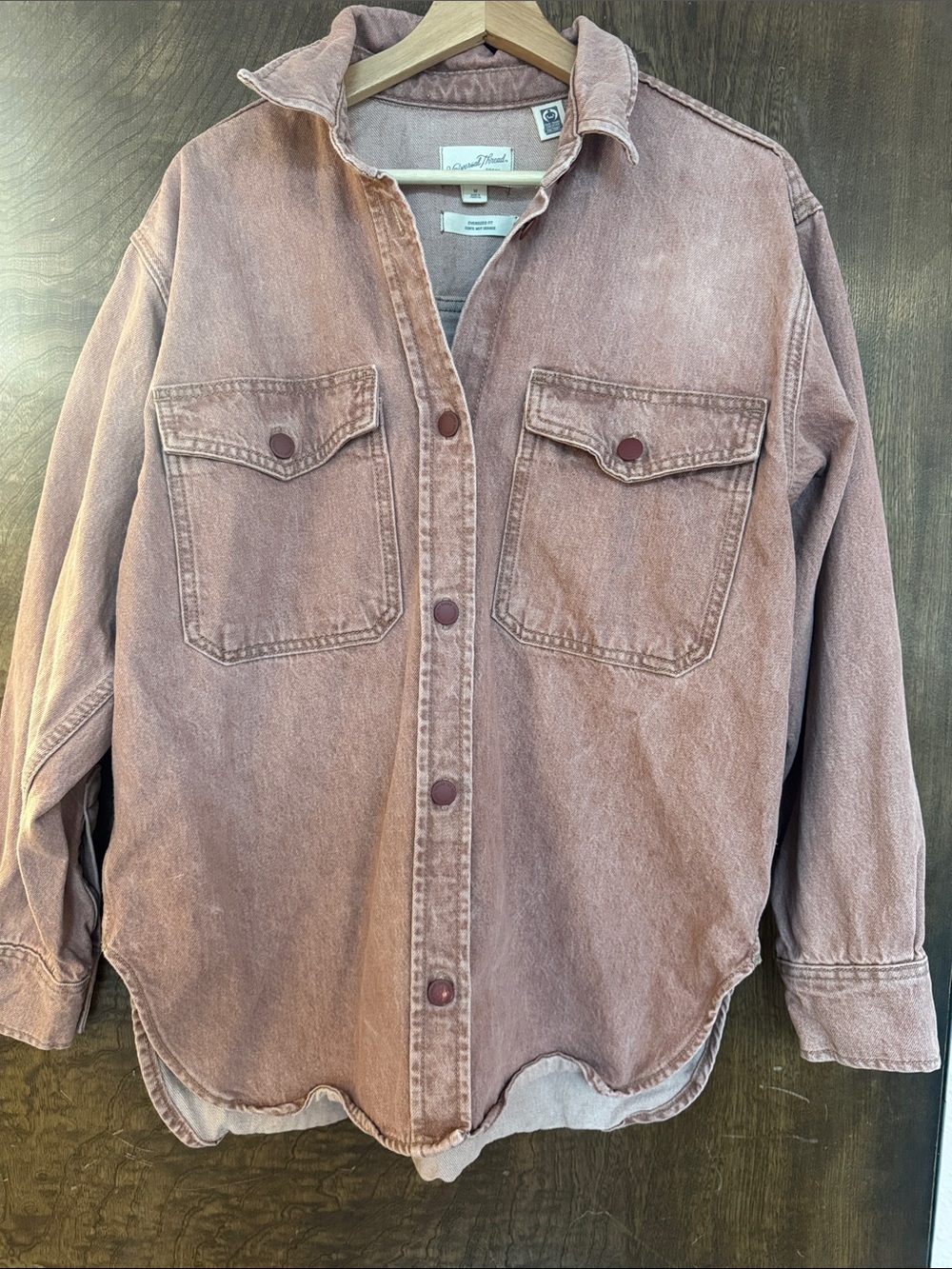Universal Thread Faded Rose Oversized Jean Jacket